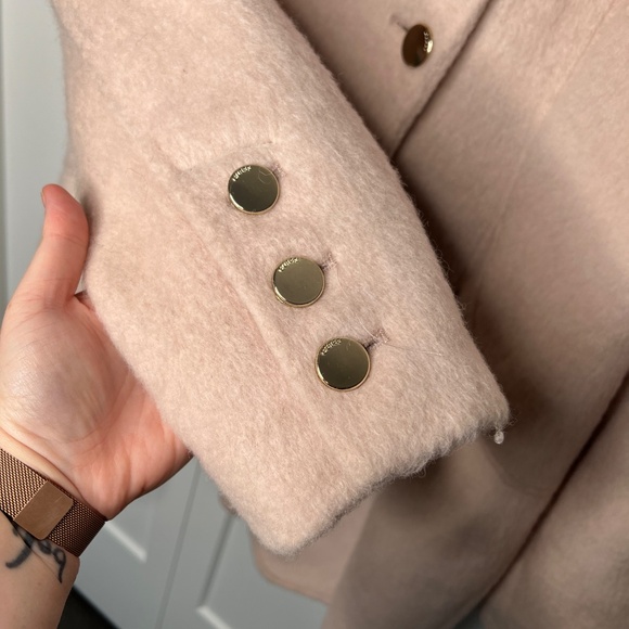 Guess LA Los Angeles Blush Wool Blend Pea Coat NWT Women’s Size XL - Picture 7 of 10